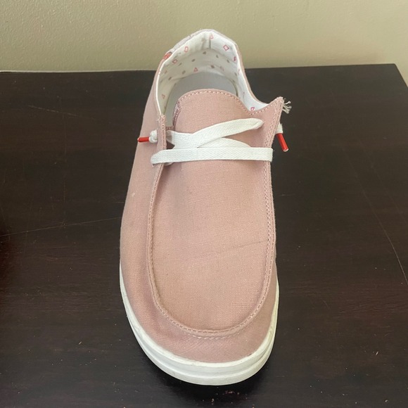 Hey Dude Wendy Rise Chambray Pink Platform Loafers Women Size 8 121945031 - Picture 4 of 8
